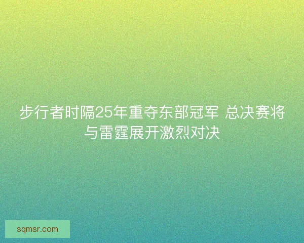 步行者时隔25年重夺东部冠军 总决赛将与雷霆展开激烈对决